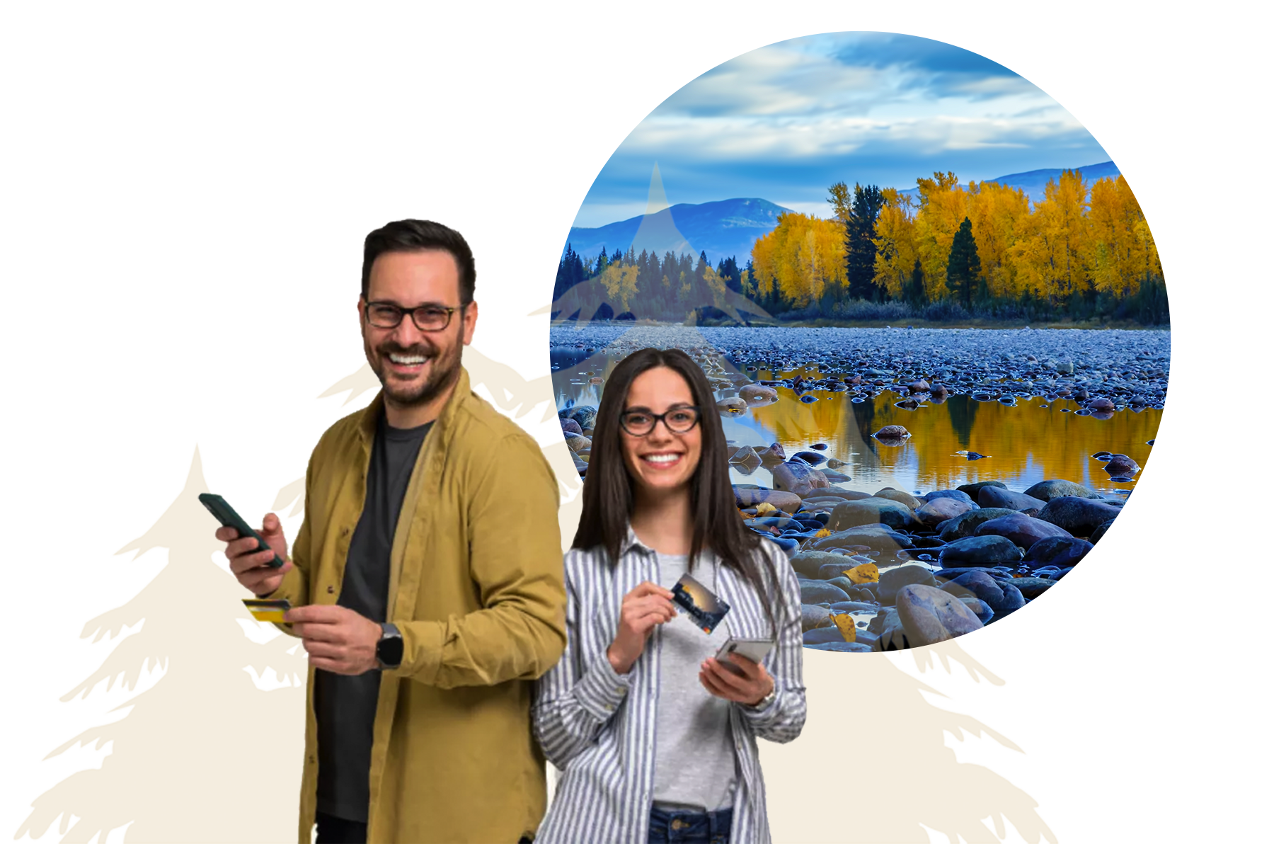 happy RMCU members checking the app